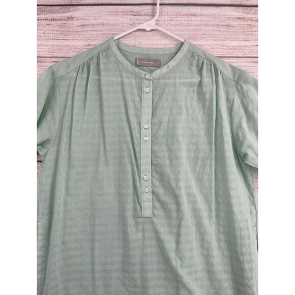 Everlane Short Sleeve Semi Sheer Button Down Maxi Dress Women's Small Green - Picture 4 of 10